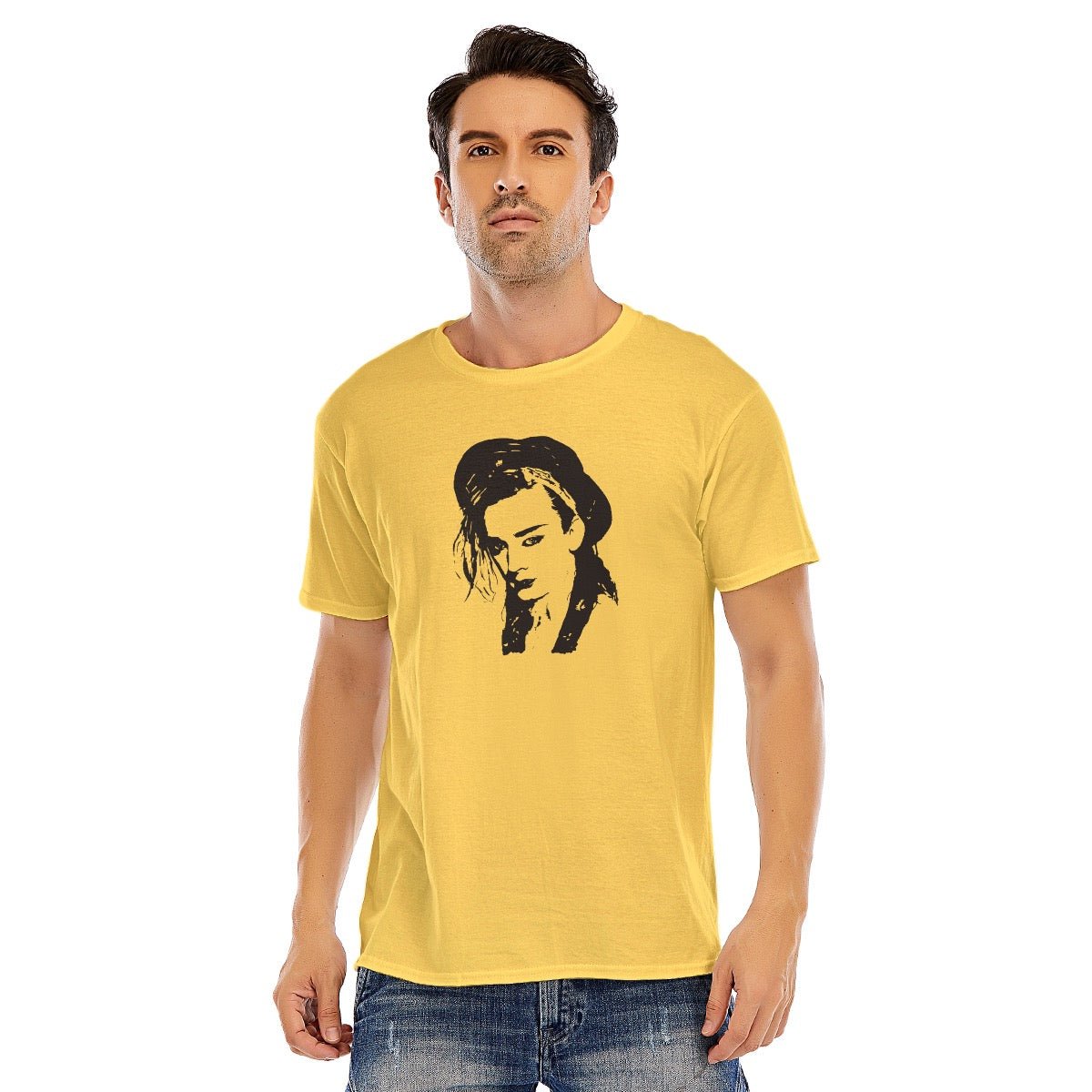 Boy George Unisex O - neck Short Sleeve T - shirt | 180GSM Cotton (DTF) - Posterify