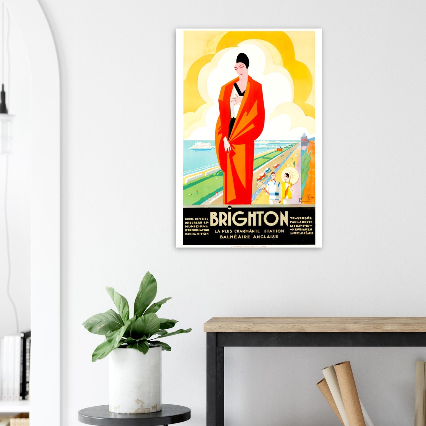 Brighton Vintage poster reprint on Premium Matte Paper - Posterify