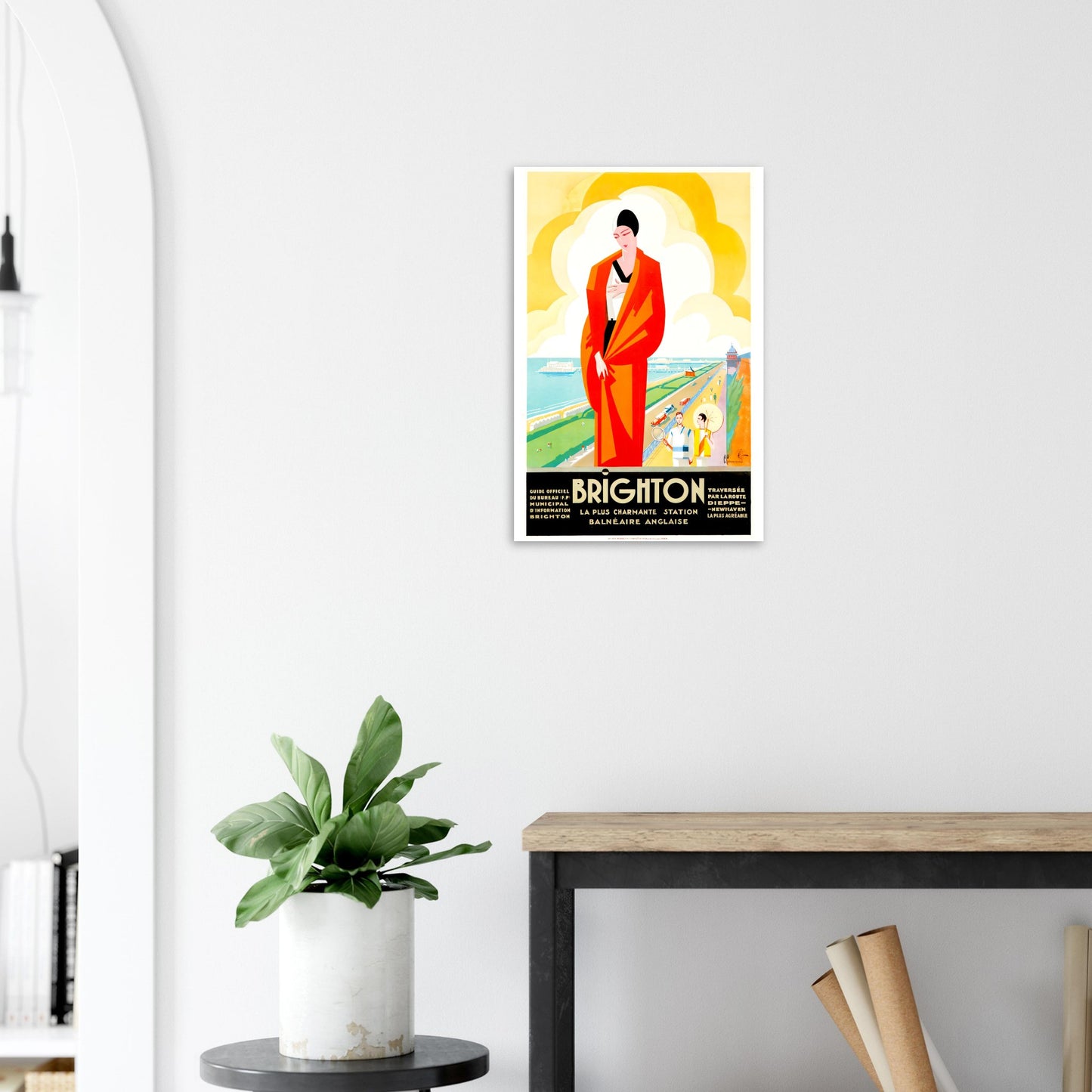 Brighton Vintage poster reprint on Premium Matte Paper - Posterify