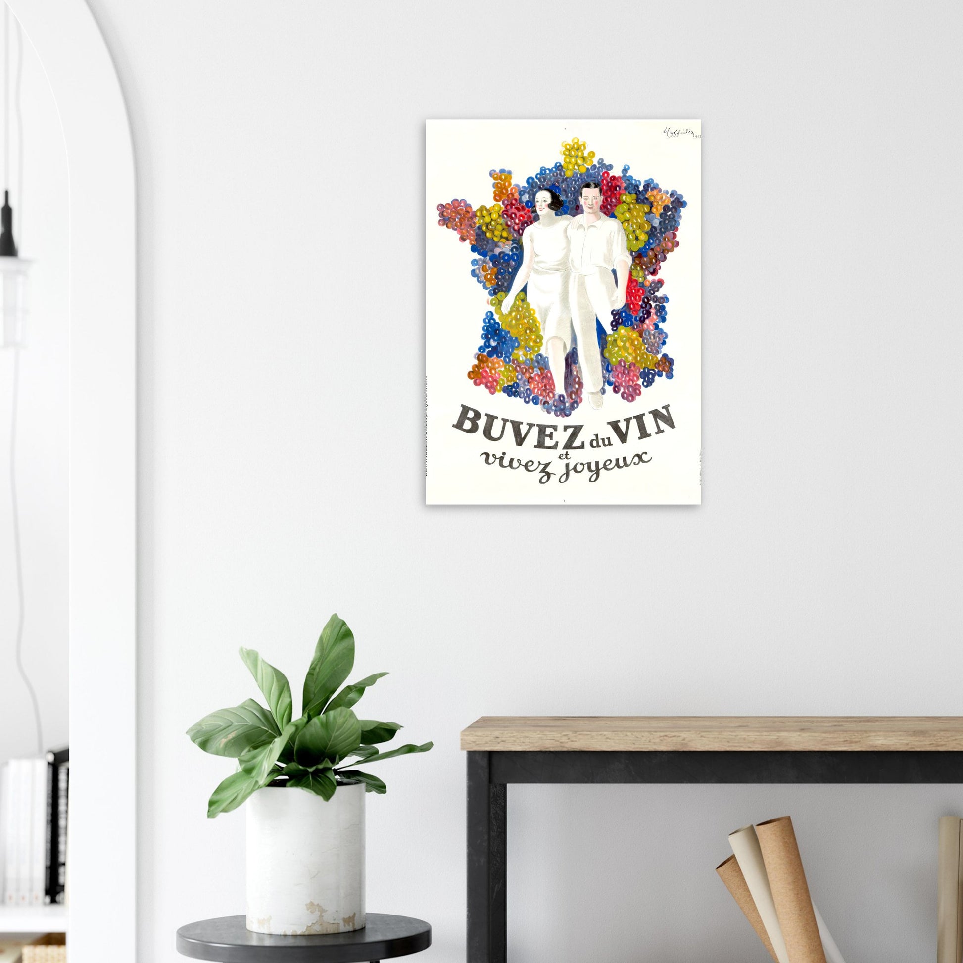 Buvez du Vin Vintage poster reprint on Premium Matte Paper - Posterify