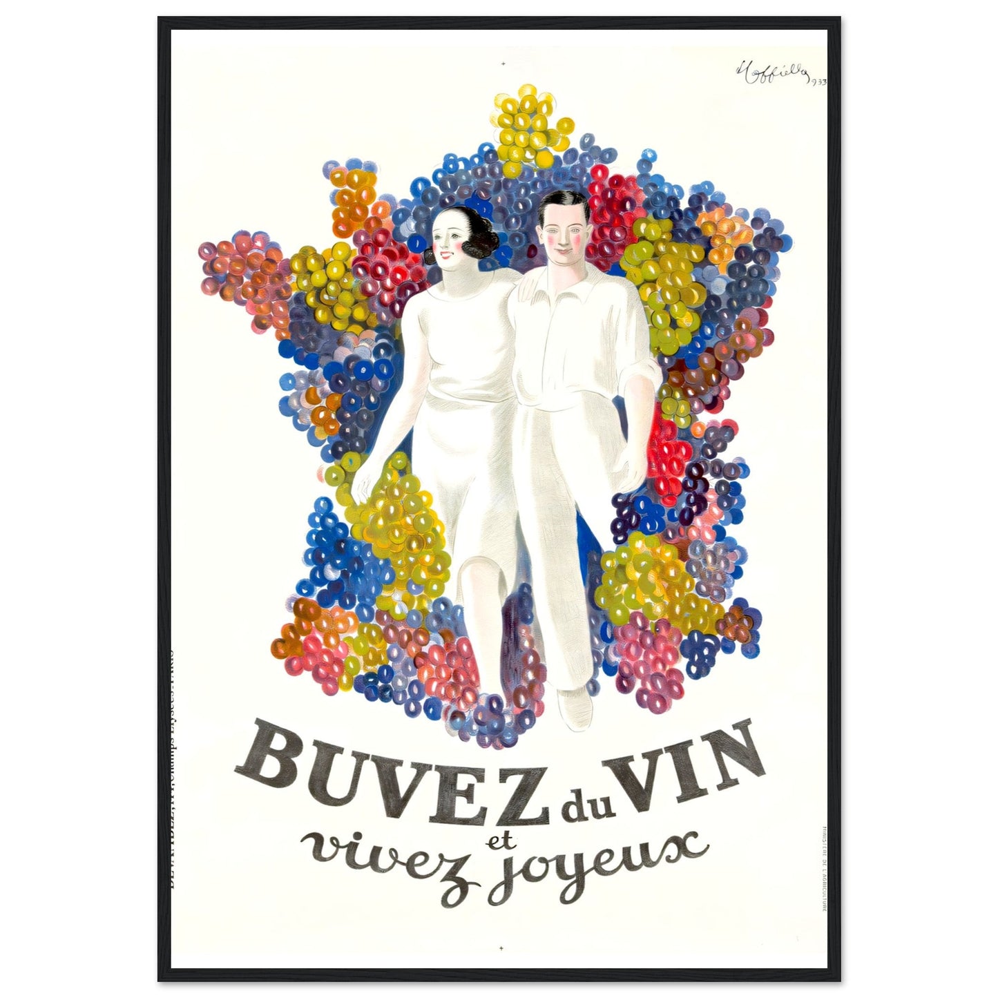 Buvez du Vin Vintage poster reprint on Premium Matte Paper - Posterify