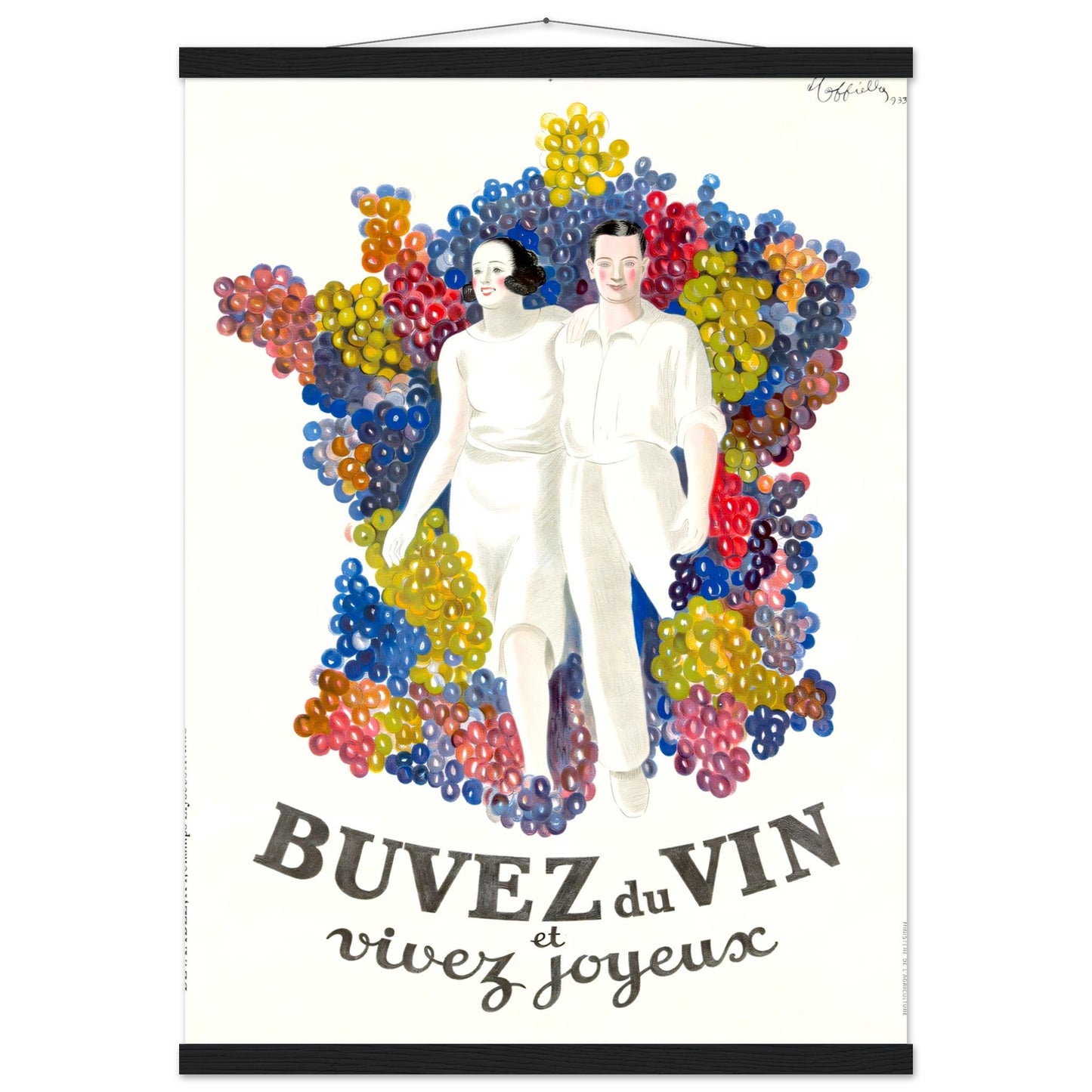 Buvez du Vin Vintage poster reprint on Premium Matte Paper - Posterify