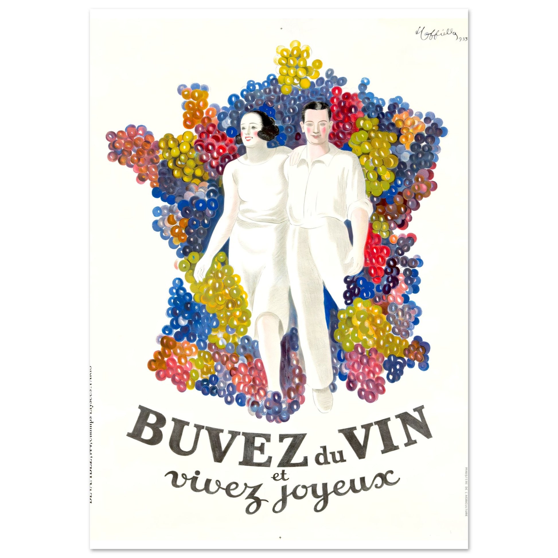 Buvez du Vin Vintage poster reprint on Premium Matte Paper - Posterify