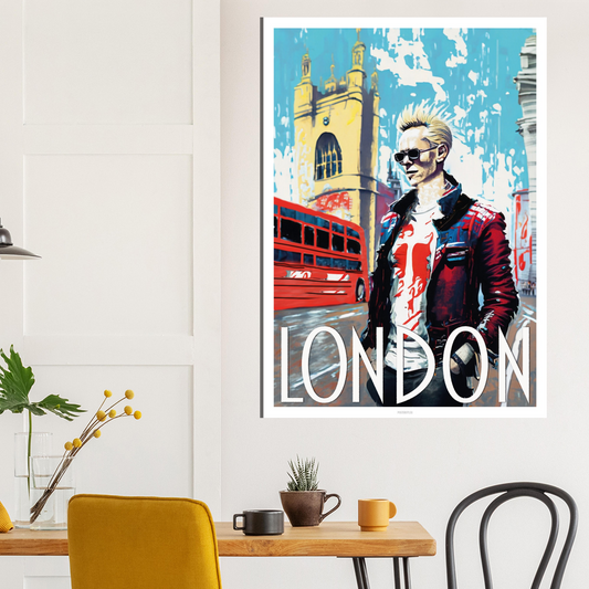 London Punk Poster by Posterify Design on Premium Matte Paper