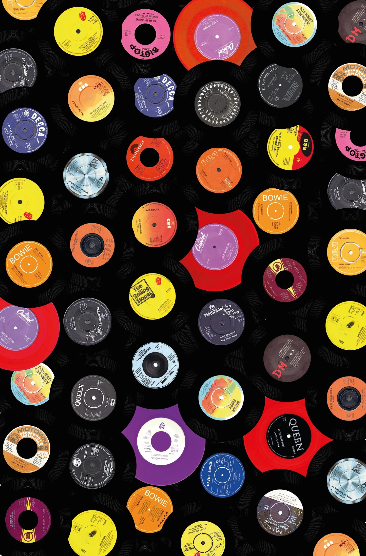 40 Smash Hit Vinyl Singles Floor Mat - Posterify