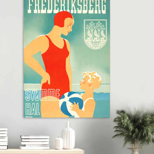 Frederiksberg Vintage Poster Reprint on Premium matte paper