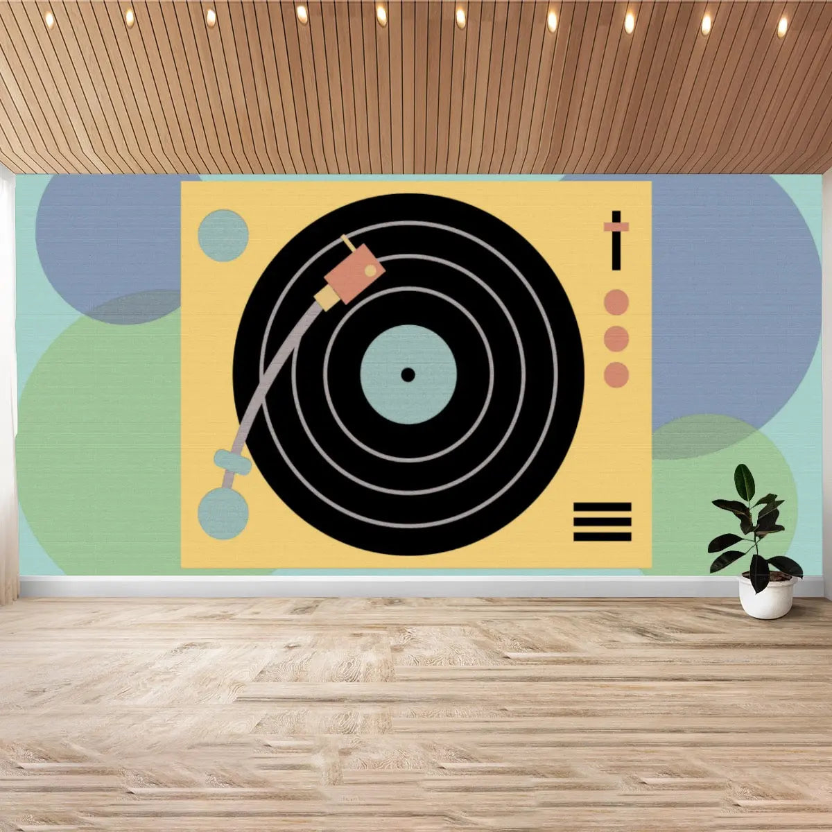 Turntable Vinyl Player Mega Size Wall Stickers - Image #1