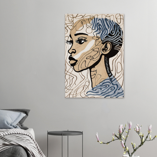 Canvas Print with line drawing Portrait by Posterify Design - Posterify
