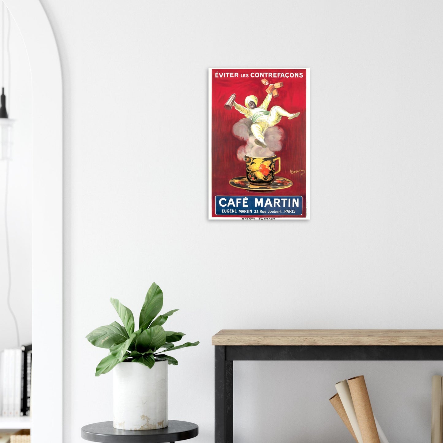 Cafe Martin Vintage poster reprint on Premium Matte Paper - Posterify