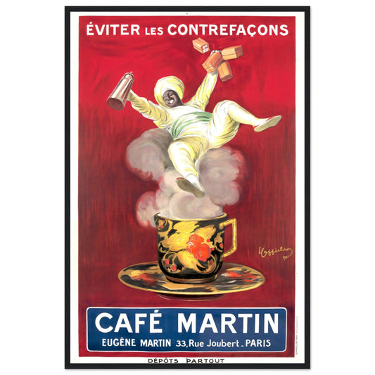 Cafe Martin Vintage poster reprint on Premium Matte Paper - Posterify