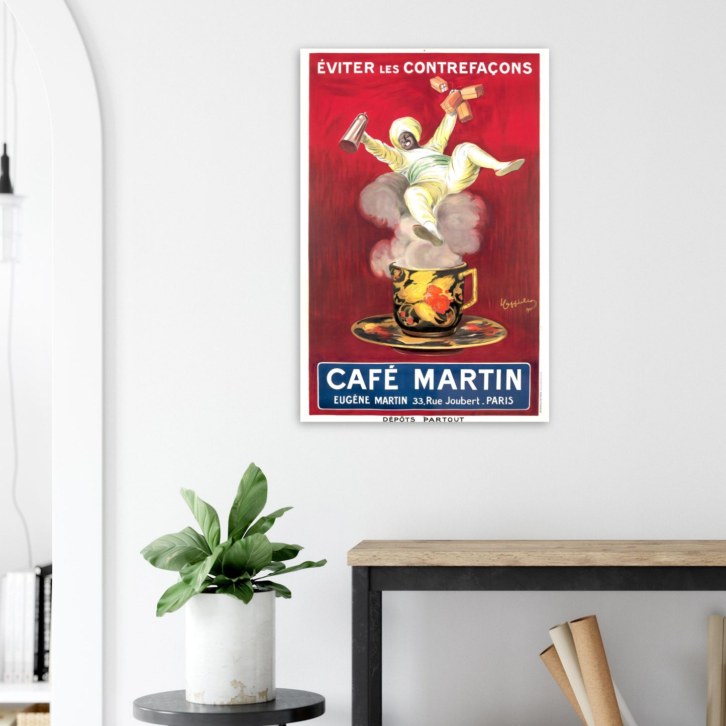 Cafe Martin Vintage poster reprint on Premium Matte Paper - Posterify