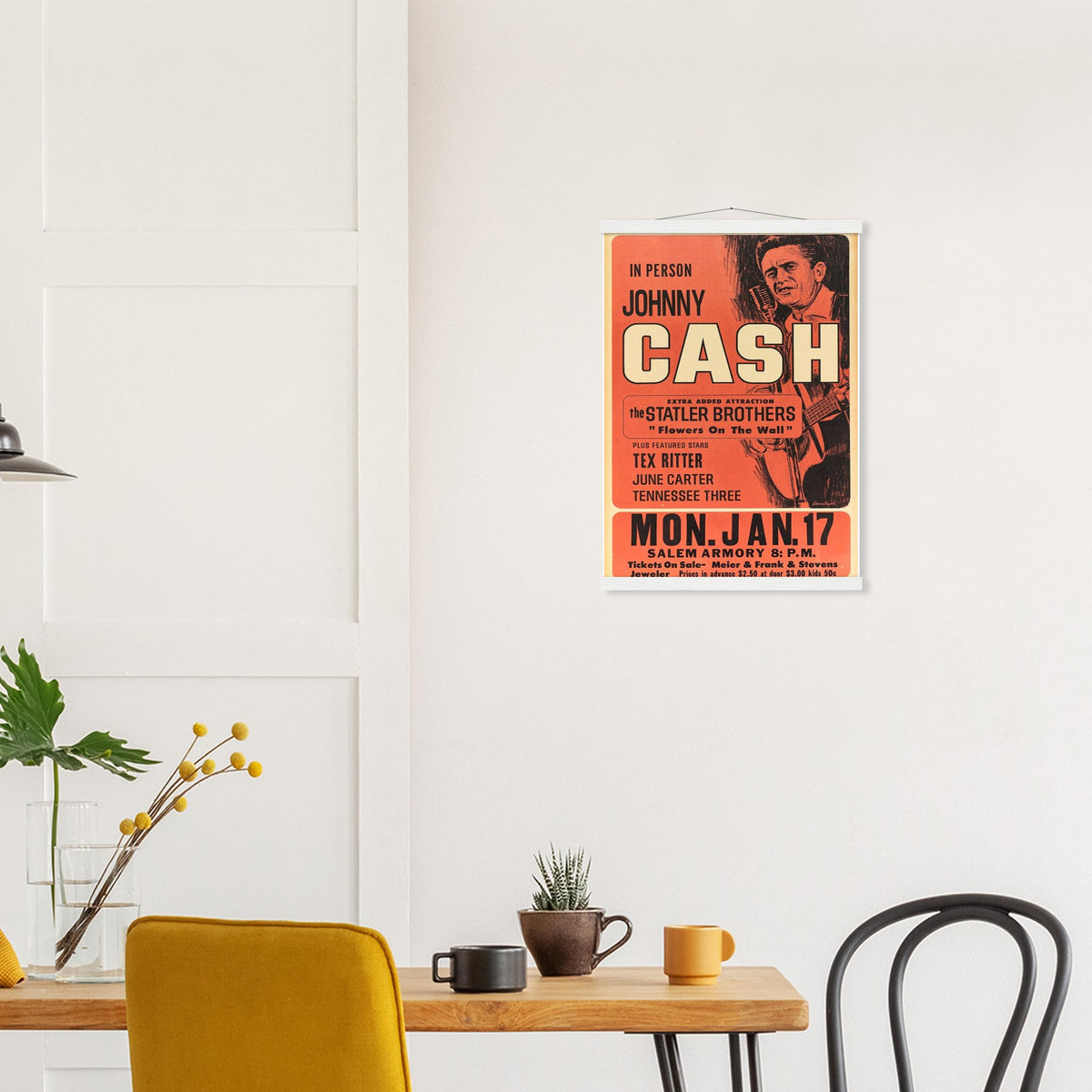 Johnny Cash Vintage Poster reprint on Premium Poster Matte Paper - Posterify