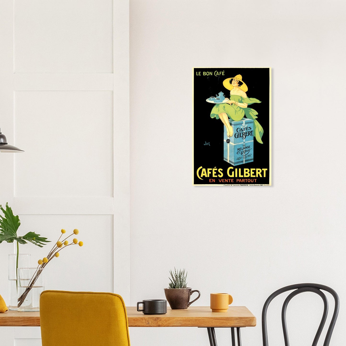 Cafés Gilbert Vintage Poster reprint on premium matte paper - Posterify