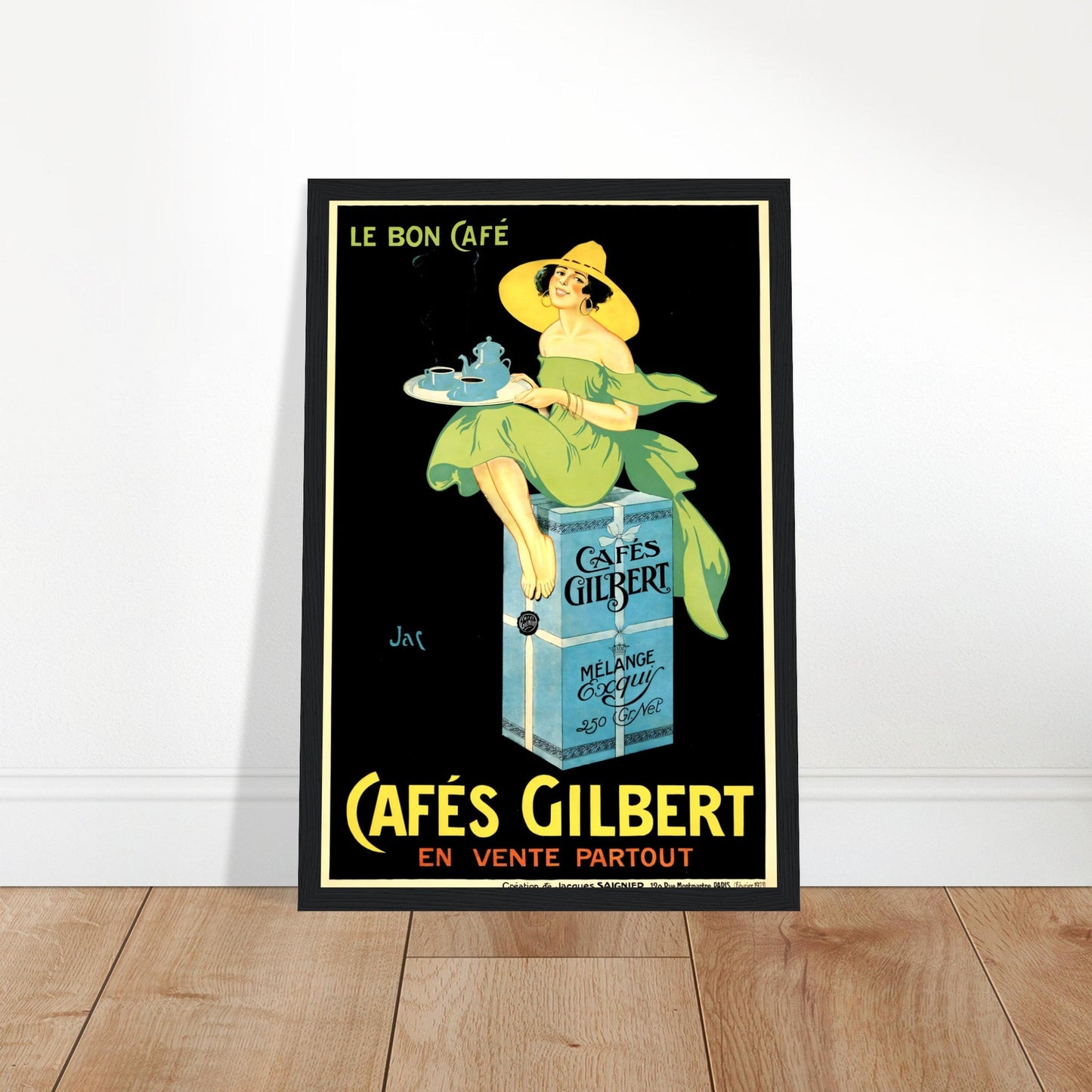 Cafés Gilbert Vintage Poster reprint on premium matte paper - Posterify