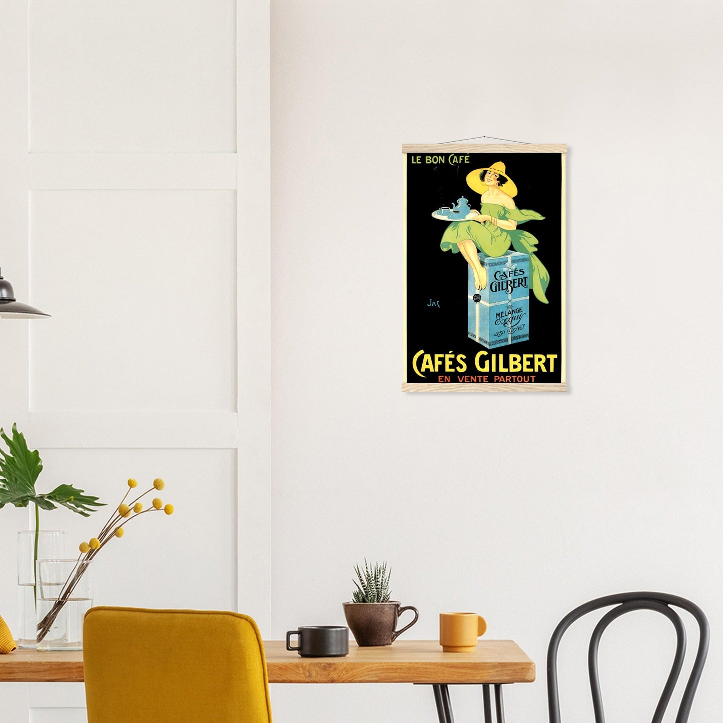 Cafés Gilbert Vintage Poster reprint on premium matte paper - Posterify