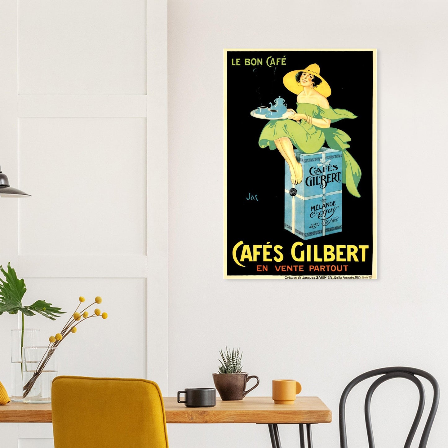 Cafés Gilbert Vintage Poster reprint on premium matte paper - Posterify