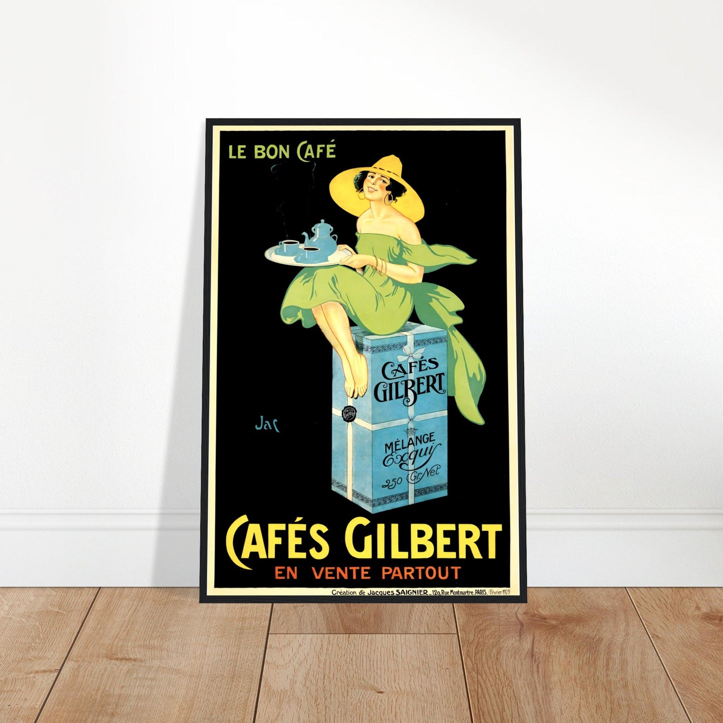 Cafés Gilbert Vintage Poster reprint on premium matte paper - Posterify