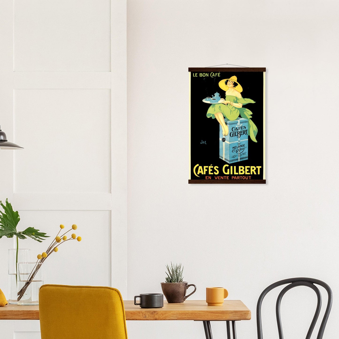 Cafés Gilbert Vintage Poster reprint on premium matte paper - Posterify