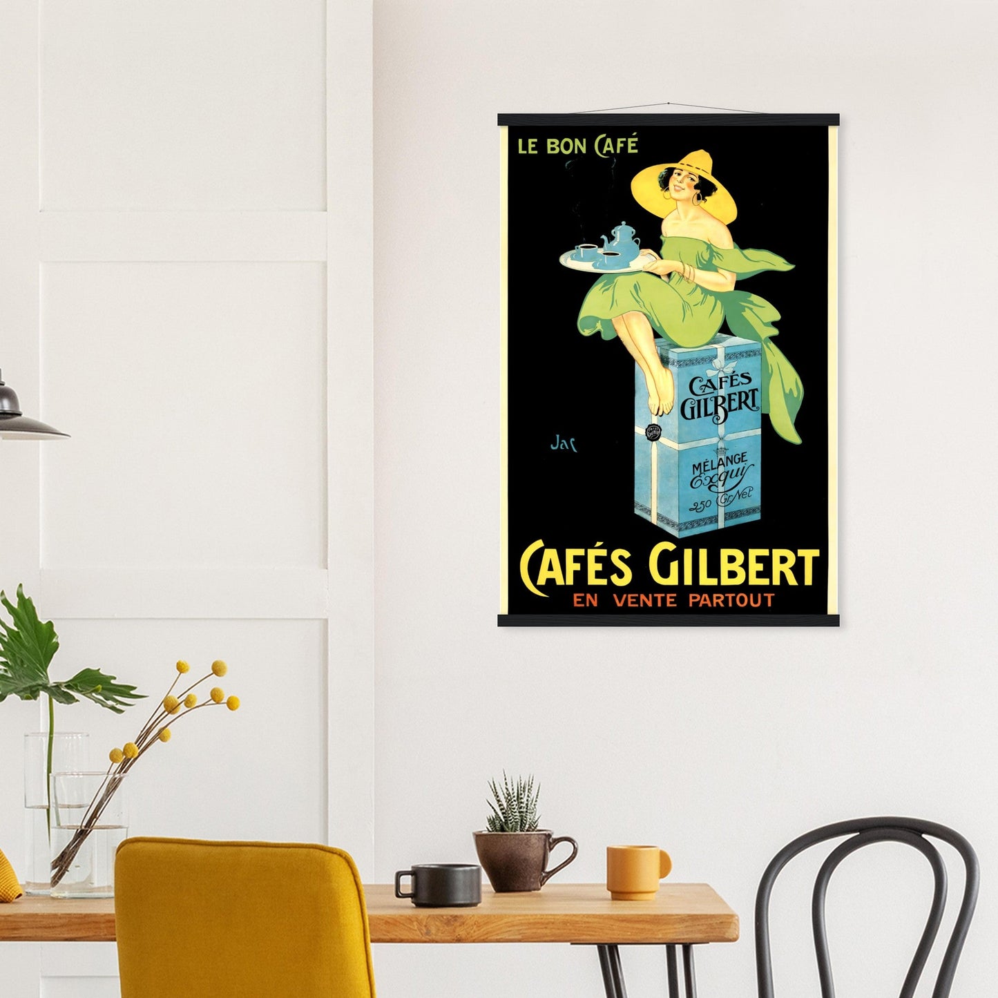 Cafés Gilbert Vintage Poster reprint on premium matte paper - Posterify