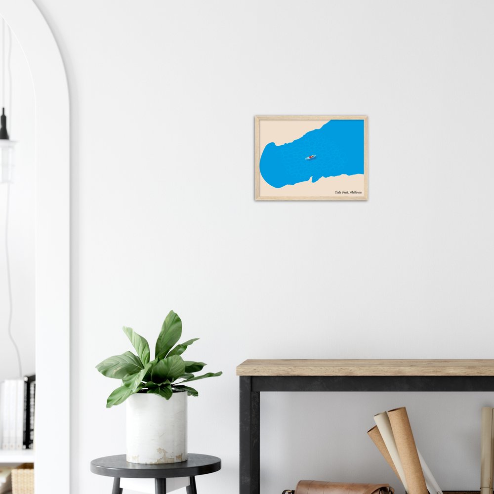 Cala Deia, Mallorca Wooden Framed Poster, by Posterify Design. - Posterify