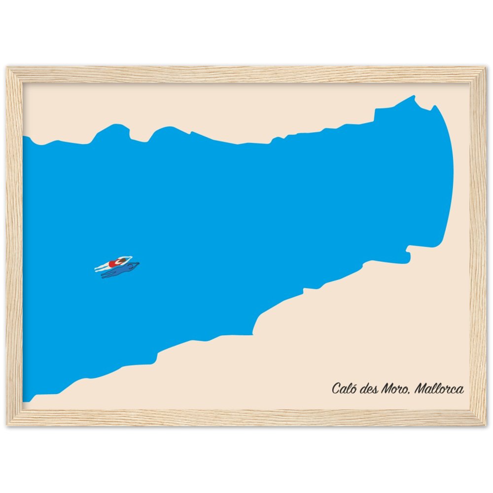 Cala des Moro, Mallorca, Wooden Framed Poster - Posterify