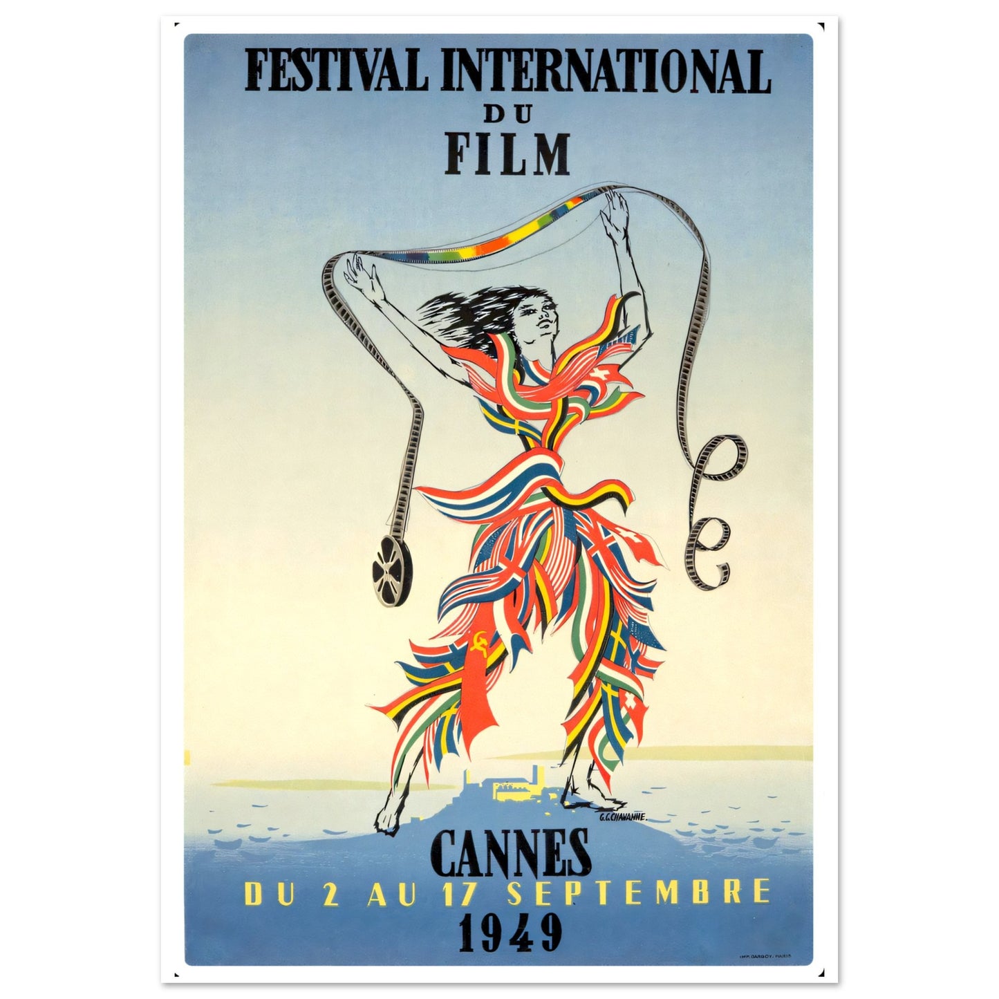 Cannes Film Festival Vintage poster reprint on Premium Matte Paper - Posterify