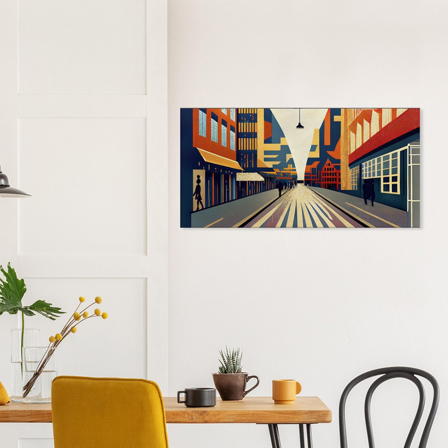 Canvas Art Deco style Copenhagen Strøget by Posterify Design 70x100cm - Posterify