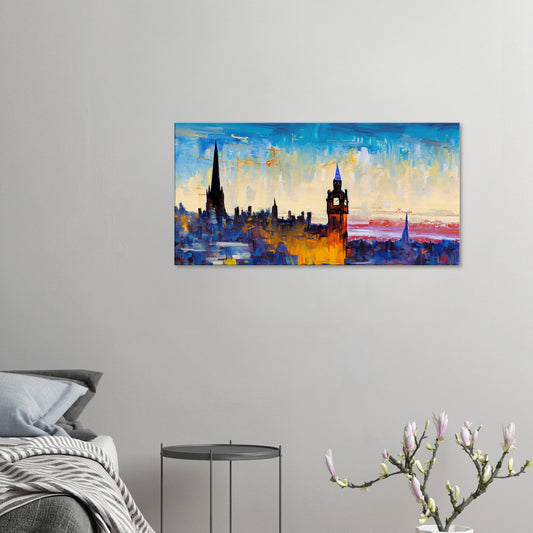 Canvas Print Abstract Edinburgh by Posterify Design 50X100cm - Posterify