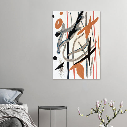 Canvas Print, abstract painting on rice paper by posterify design. - Posterify