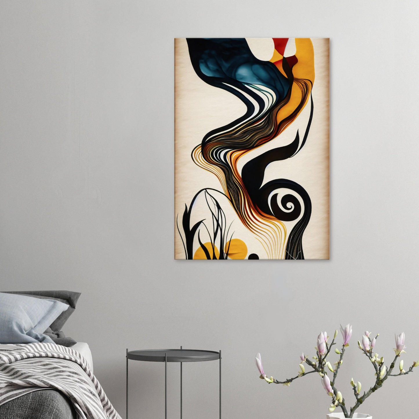 Canvas Print, abstract painting on rice paper by posterify design. - Posterify