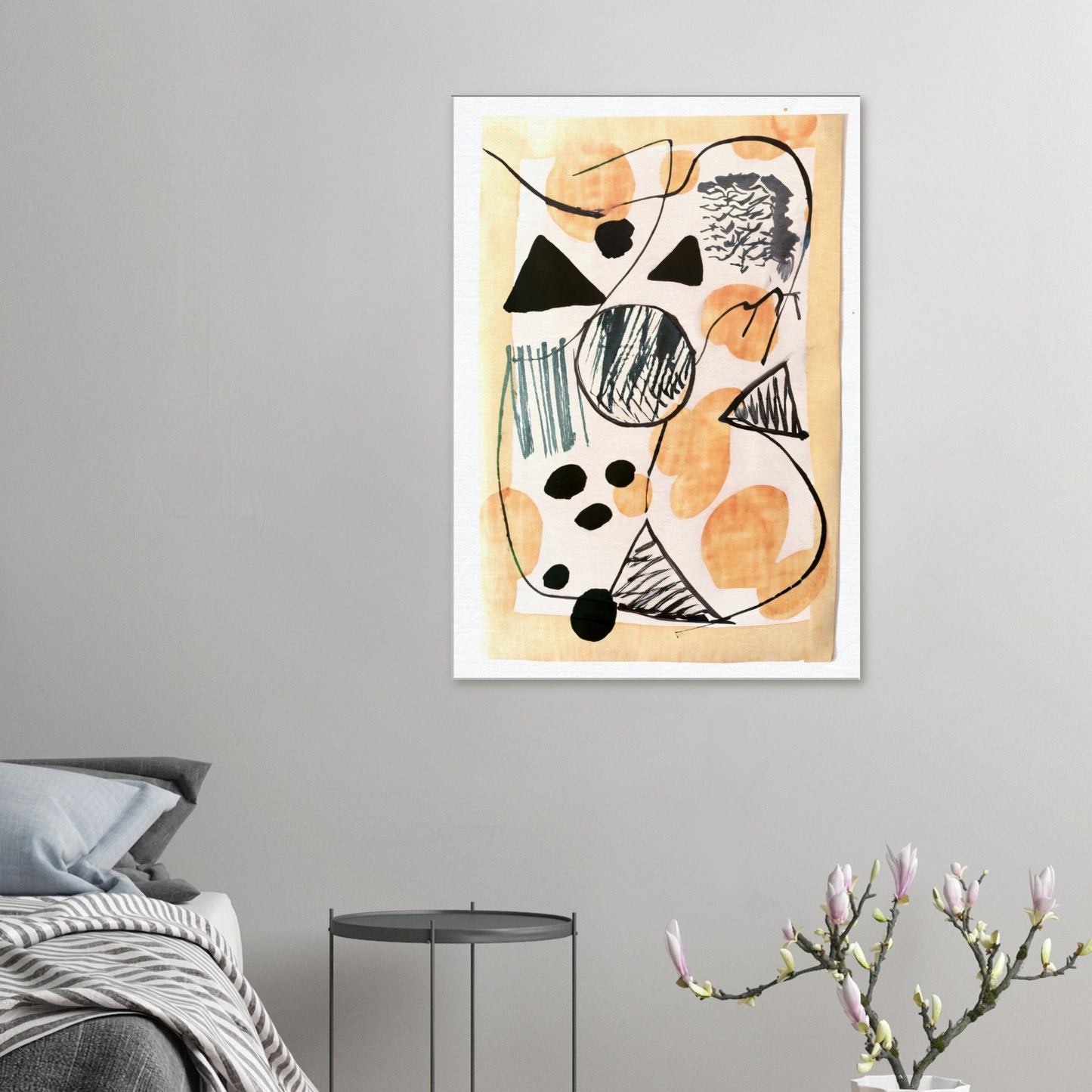 Canvas Print, abstract painting on rice paper by posterify design. - Posterify