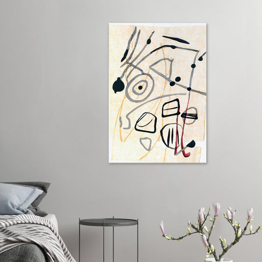 Canvas Print, abstract painting on rice paper by posterify design. - Posterify