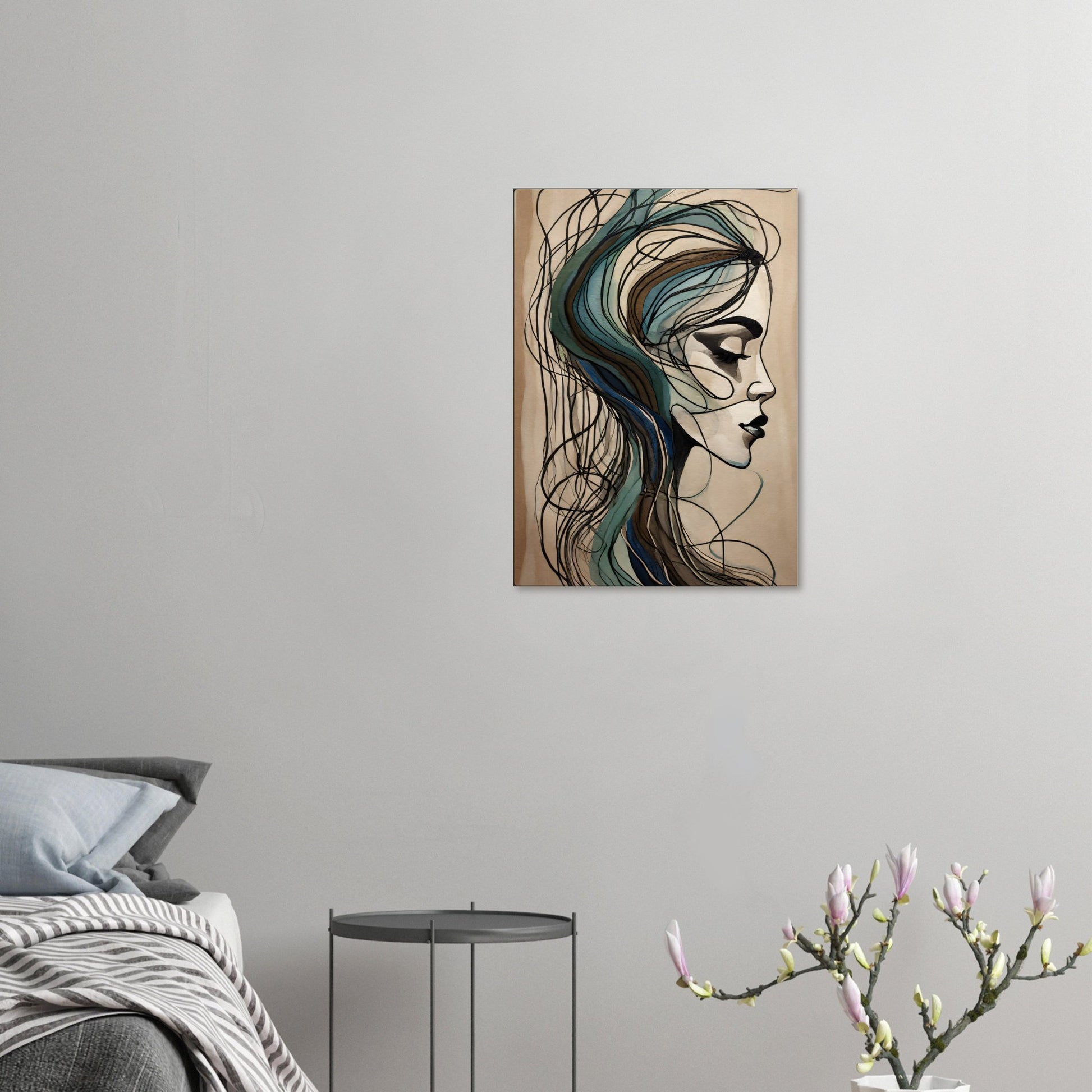 Canvas Print, abstract painting on rice paper by posterify design. - Posterify