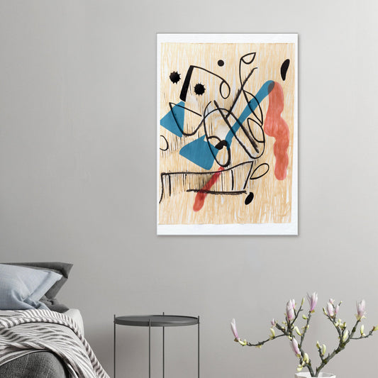 Canvas Print, abstract painting on rice paper by posterify design. - Posterify