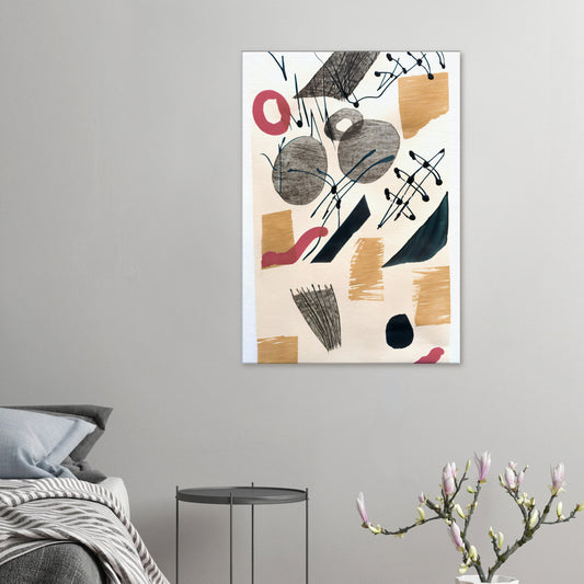 Canvas Print, abstract painting on rice paper by posterify design. - Posterify