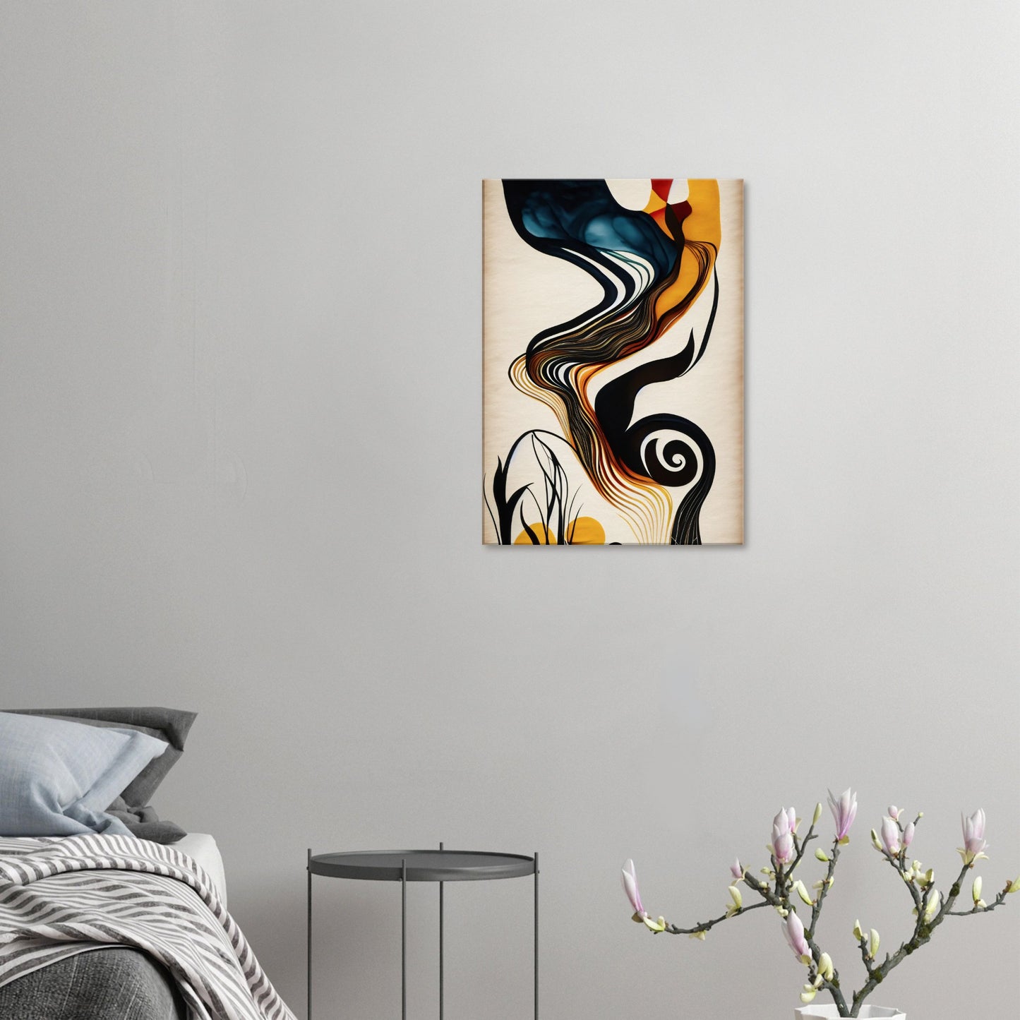 Canvas Print, abstract painting on rice paper by posterify design. - Posterify