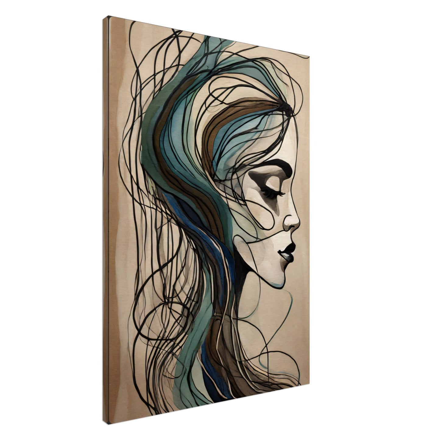 Canvas Print, abstract painting on rice paper by posterify design. - Posterify