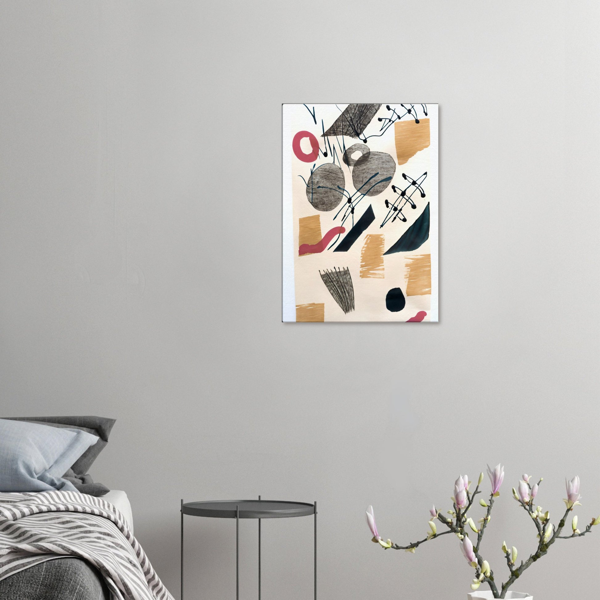 Canvas Print, abstract painting on rice paper by posterify design. - Posterify