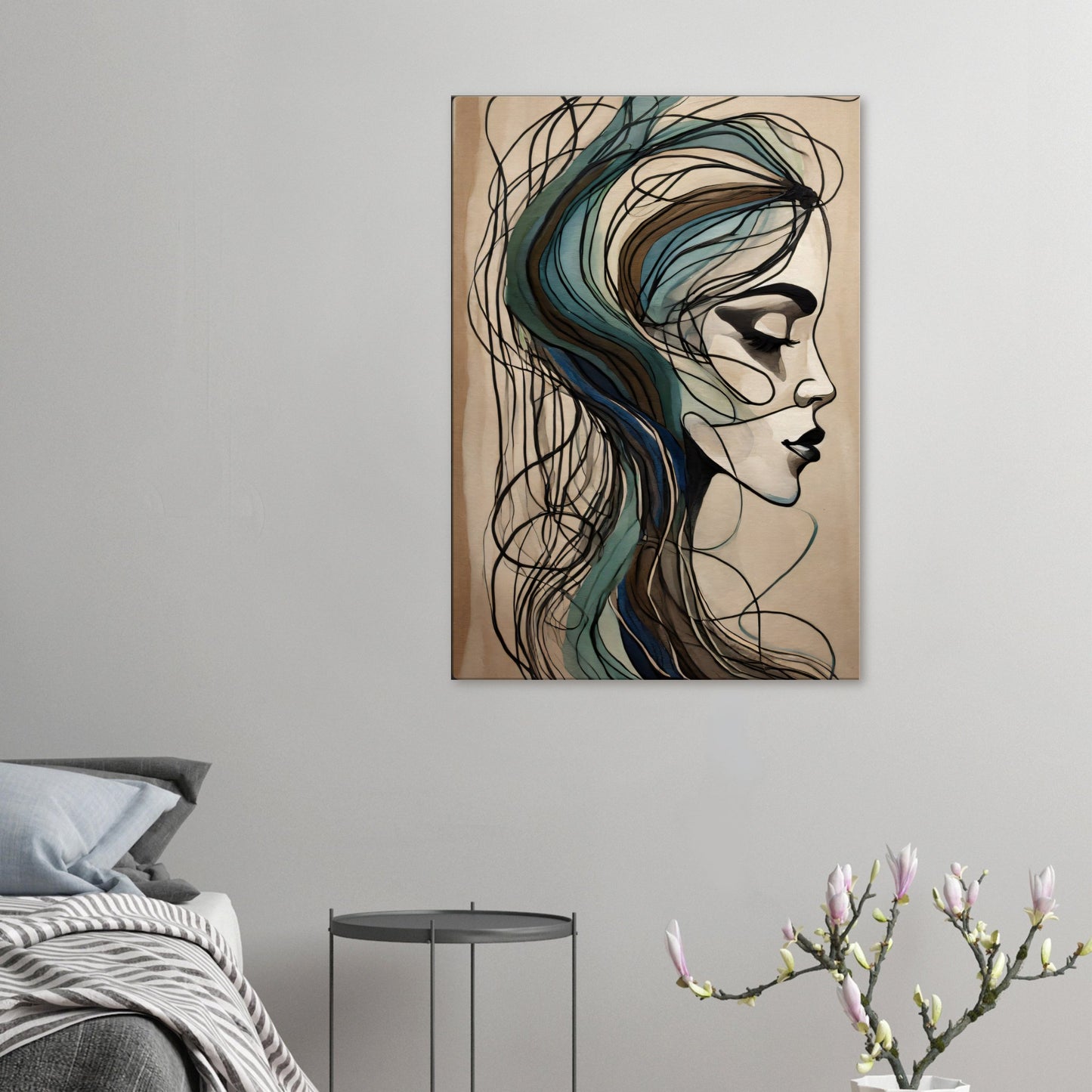 Canvas Print, abstract painting on rice paper by posterify design. - Posterify