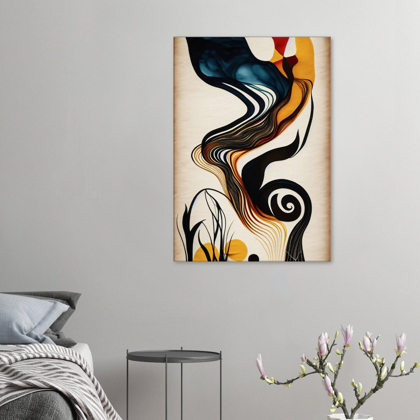 Canvas Print, abstract painting on rice paper by posterify design. - Posterify