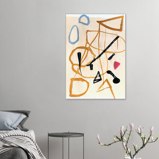 Canvas Print, abstract painting on rice paper by posterify design. - Posterify