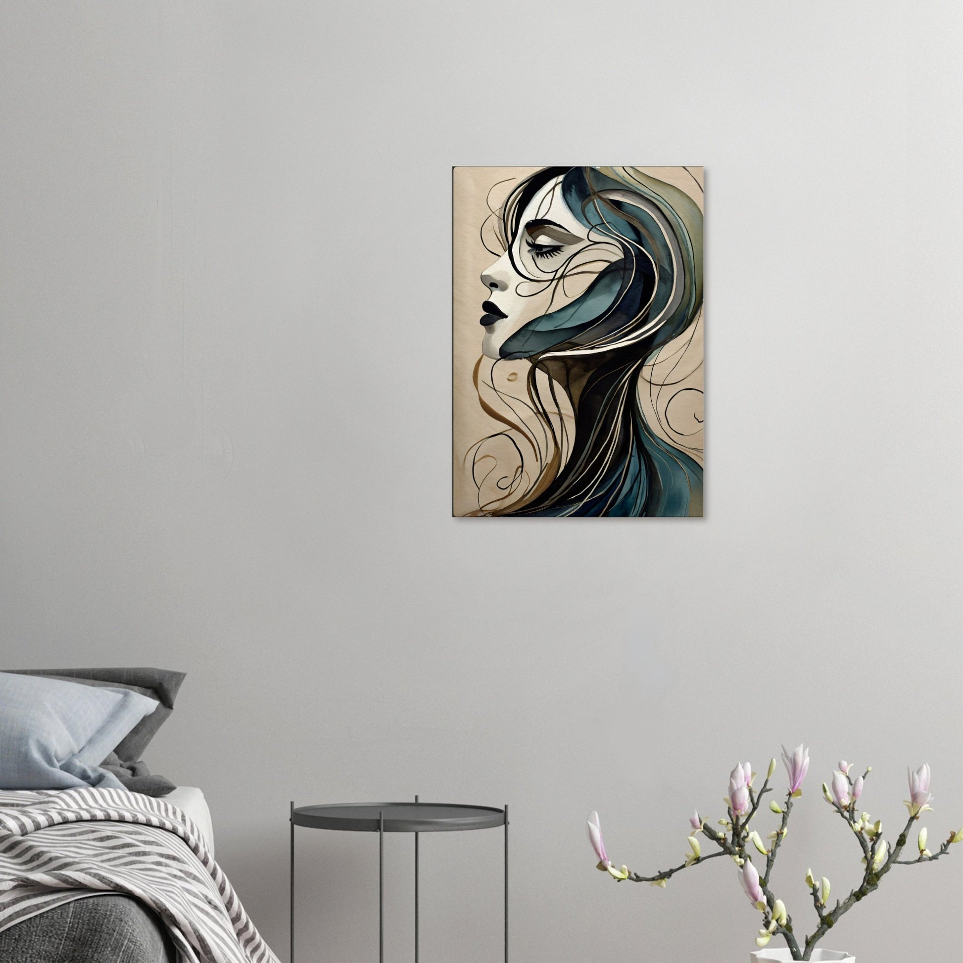 Canvas Print, abstract painting on rice paper by posterify design. - Posterify