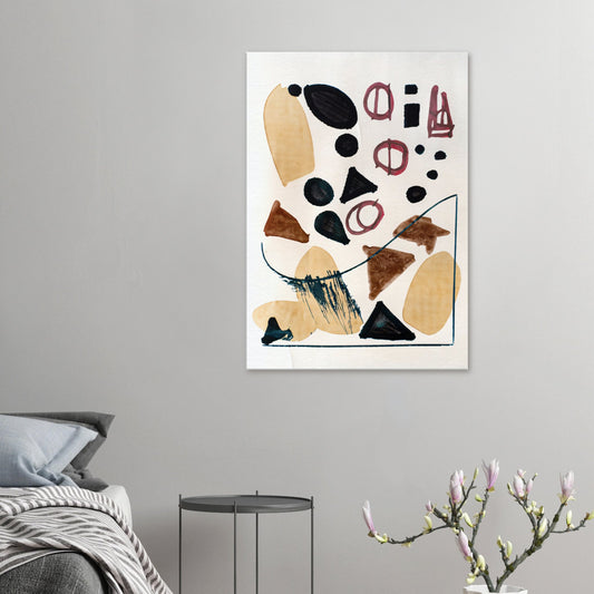 Canvas Print, abstract painting on rice paper by posterify design. - Posterify