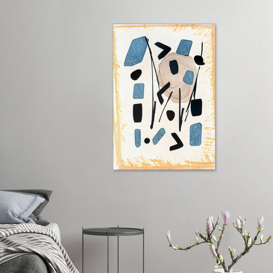 Canvas Print, abstract painting on rice paper by posterify design. - Posterify