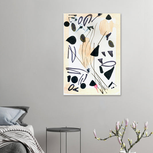 Canvas Print, abstract painting on rice paper by posterify design. - Posterify