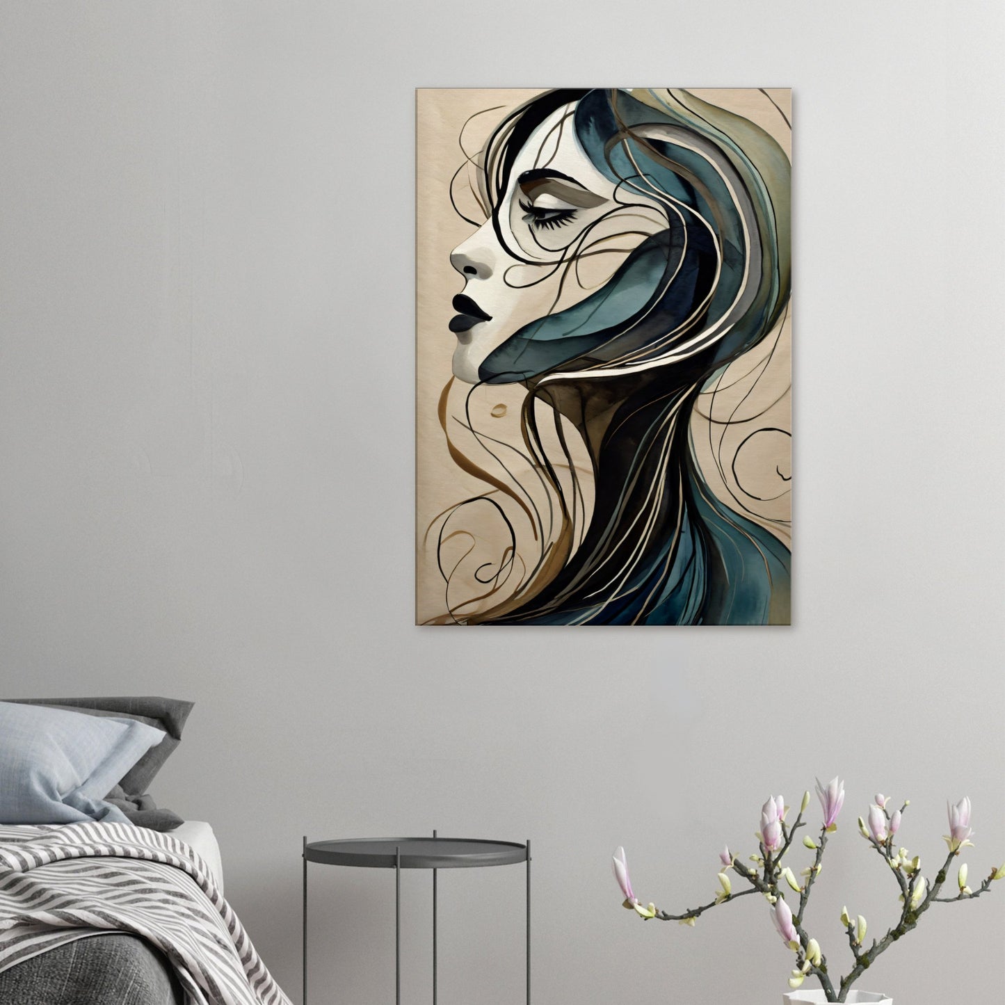 Canvas Print, abstract painting on rice paper by posterify design. - Posterify