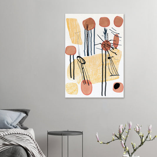 Canvas Print, abstract painting on rice paper by posterify design. - Posterify