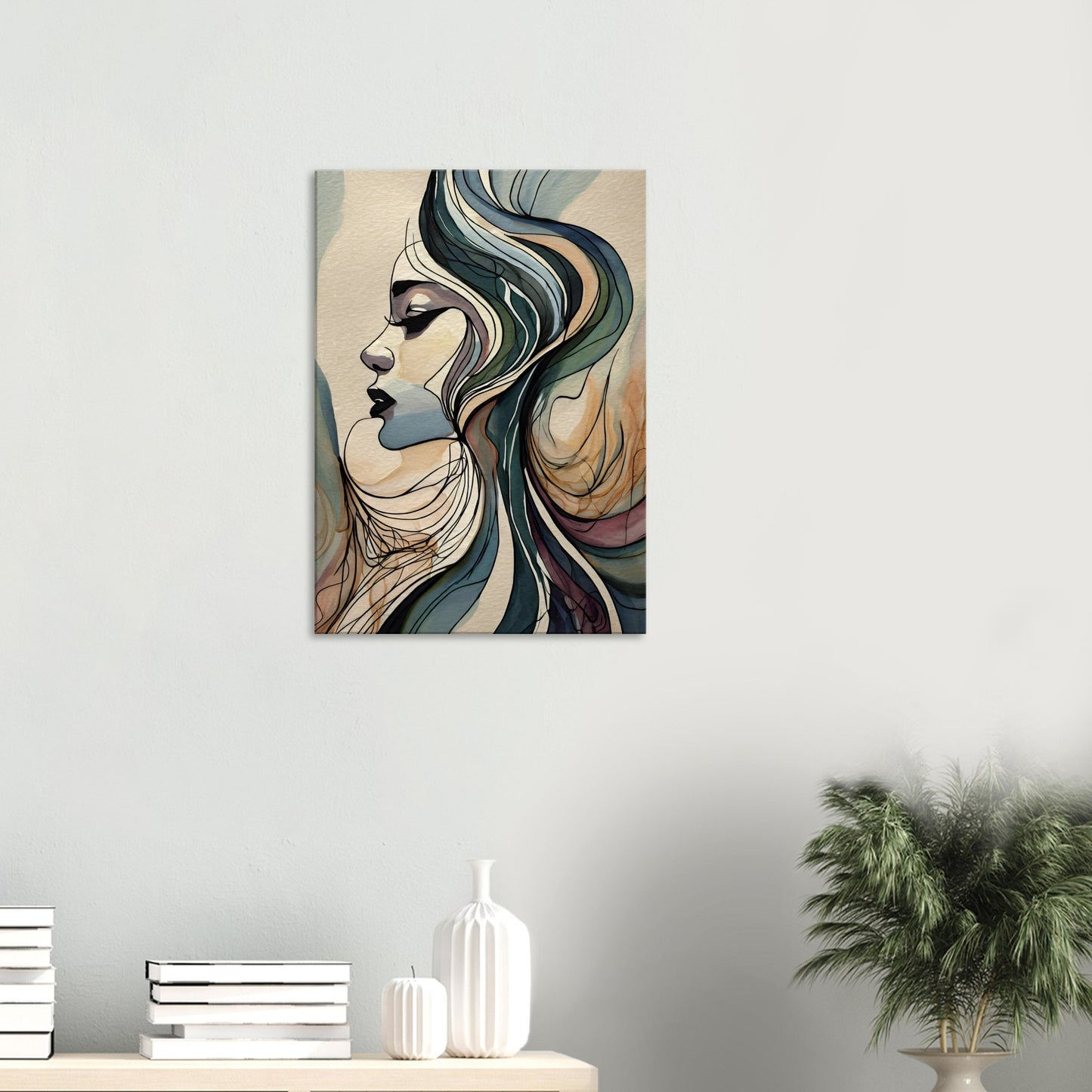 Canvas Print, abstract painting on rice paper by posterify design. - Posterify