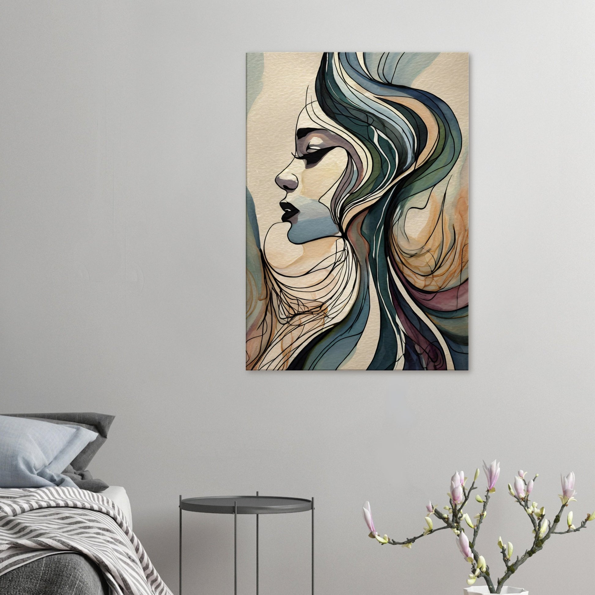 Canvas Print, abstract painting on rice paper by posterify design. - Posterify