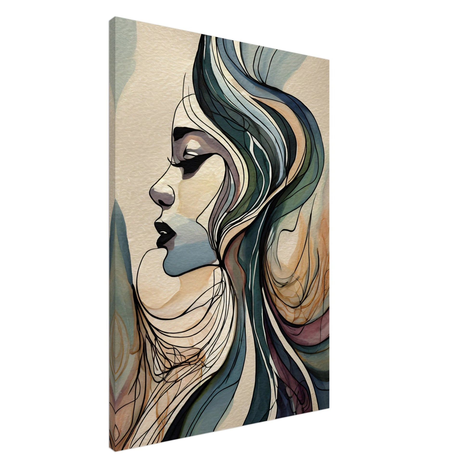 Canvas Print, abstract painting on rice paper by posterify design. - Posterify